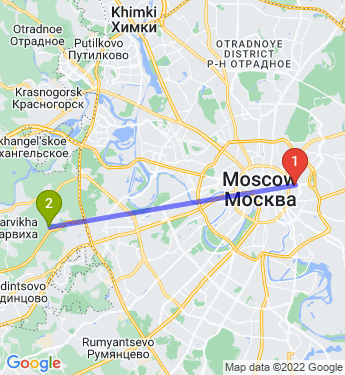 Маршрут из Москвы в Немчиновку