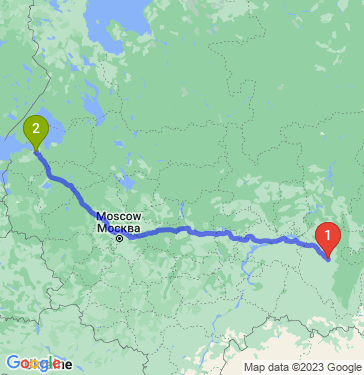 Маршрут из Уфы в Санкт-Петербург