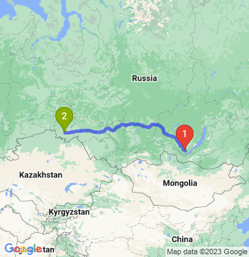Маршрут из Иркутска в Омск