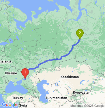 Маршрут из Новочеркасска в Сургут