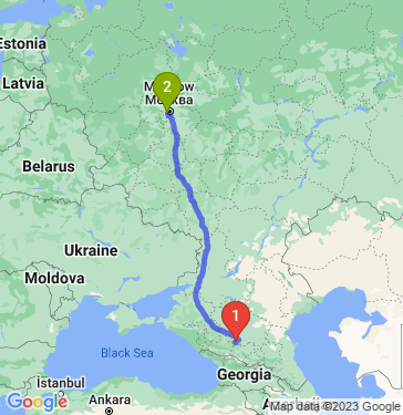 Маршрут из Ессентуков в Москву