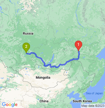 Маршрут из Нерюнгри в Красноярск