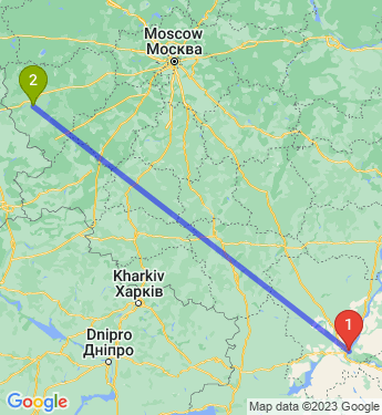 Маршрут из Волгограда в Смоленск