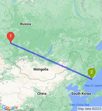 Маршрут из Томска в Находку