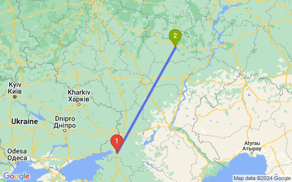 Маршрут из Батайска в Пензу