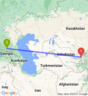 Маршрут из Ташкента в Нальчика