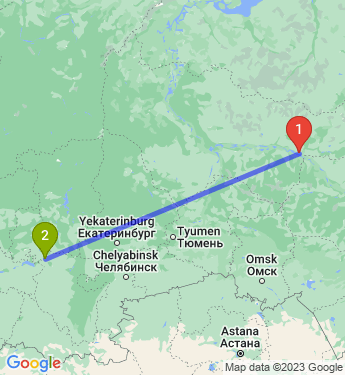 Маршрут из Нижневартовска в Нефтекамска