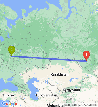 Маршрут из Барнаула в Чехова