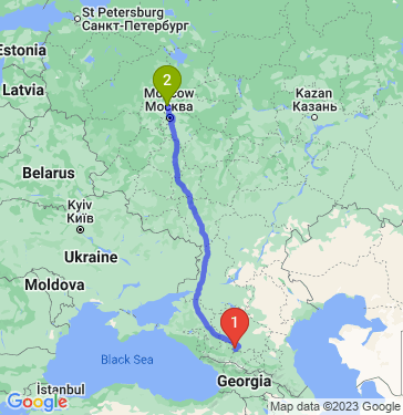 Маршрут из Ессентуков в Яхрому