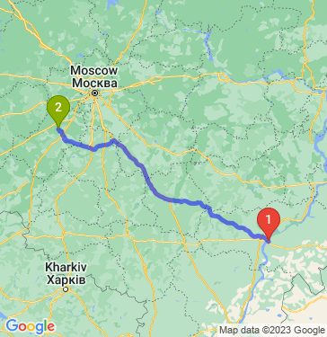 Маршрут из Энгельса в Озеро