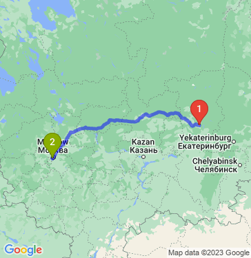 Маршрут из Перми в Москву