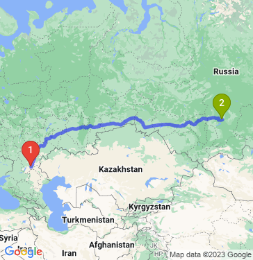 Маршрут из Волгограда в Красноярск