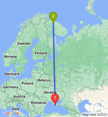 Маршрут из Симферополя в Мурманск