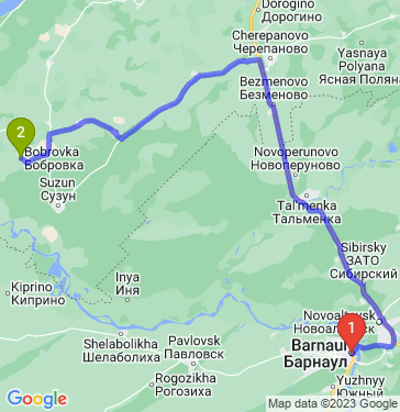 Маршрут из Барнаула в Бобровку