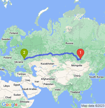 Маршрут из Улан-Удэ в Воронеж