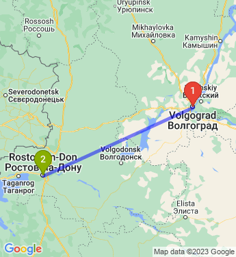 Маршрут из Волгограда в Ростов-на-Дону