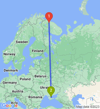 Маршрут из Мурманска в Джанкоя