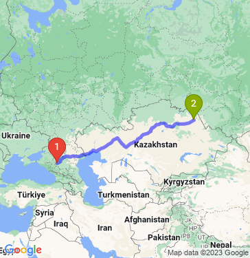 Маршрут из Ставрополя в Павлодара