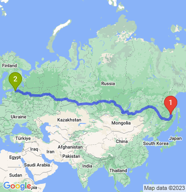 Маршрут из Комсомольска-на-Амуре в Санкт-Петербург