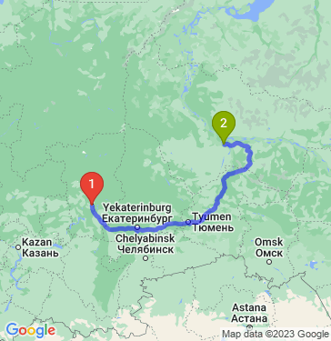Маршрут из Перми в Нефтеюганский р-н