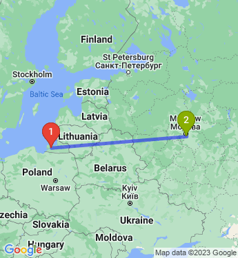 Маршрут из Калининграда в Видное