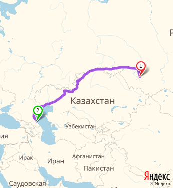 Маршрут из Барнаула в Каспийска