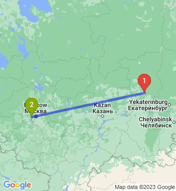 Маршрут из Перми в Звенигород