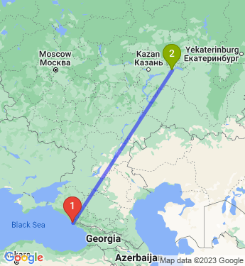 Маршрут из Сочи в Елабугу