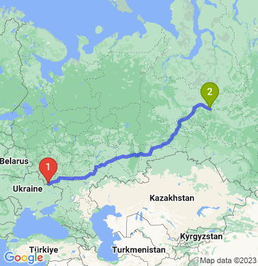 Маршрут из Белгорода в Нижневартовск