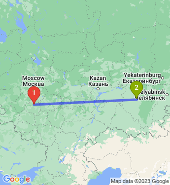 Маршрут из Тулы в Уфу
