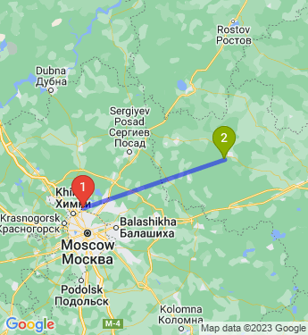 Маршрут из Москвы в Авдотьино