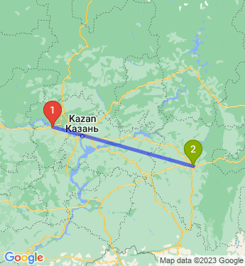 Маршрут из Чебоксар в Уфу