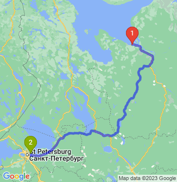 Маршрут из Северодвинска в Красную Горку