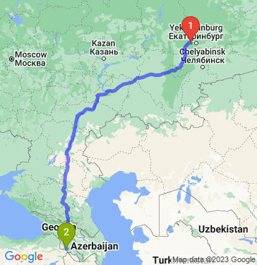 Маршрут из Первоуральска в Yerevan