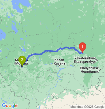 Маршрут из Перми в Москву