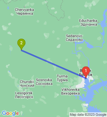 Маршрут из Братска в Октябрьский