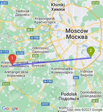 Маршрут из Сидоровского в Москву