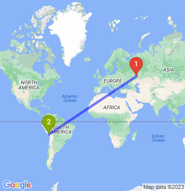 Маршрут из Тольятти в Арекипу