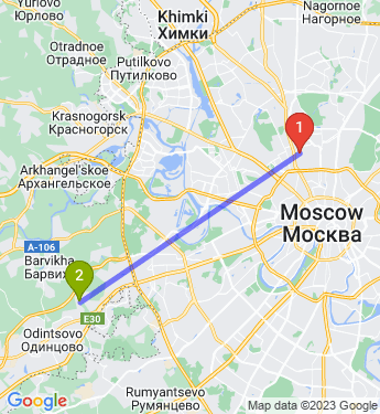 Маршрут из Москвы в Никонорово