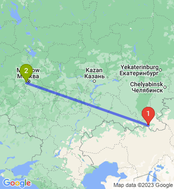 Маршрут из Орска в Лесного Городка