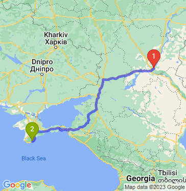 Маршрут из Волгограда в Ялту