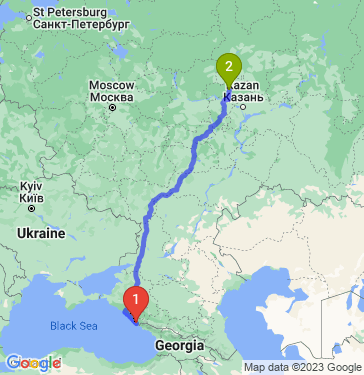 Маршрут из Сочи в Йошкар-Олу