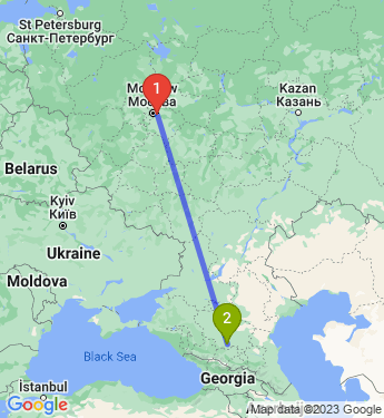 Маршрут из Москвы в Георгиевск
