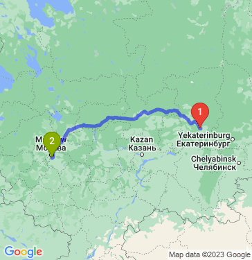 Маршрут из Платошина в Москву