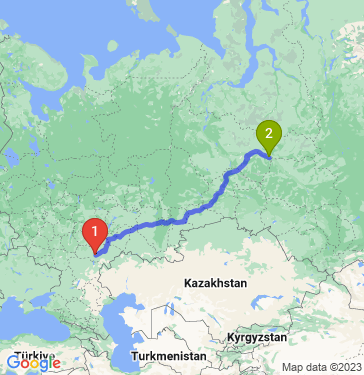 Маршрут из Энгельса в Нижневартовск