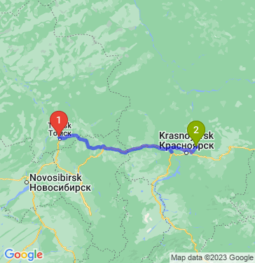 Маршрут из Северска в Железногорск