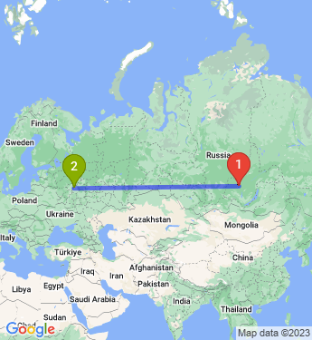 Маршрут из Братска в Москву