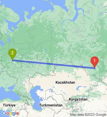 Маршрут из Барнаула в Москву