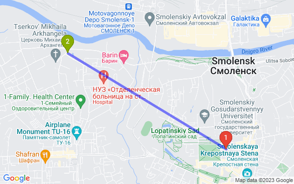 Маршрут по Смоленску
