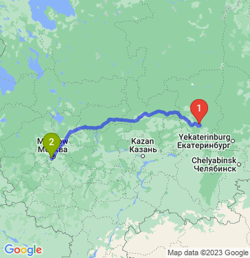 Маршрут из Перми в Москву